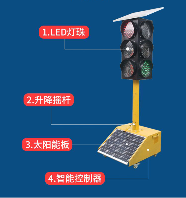 交通信号灯厂家讲解太阳能交通信号灯的结构